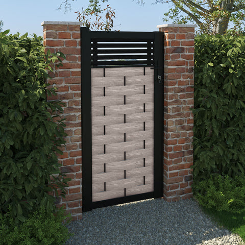 Ripple Aspen Pedestrian Gate - Mid Stone