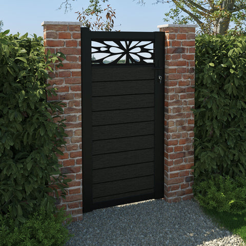 Fusion Blossom Pedestrian Gate - Black