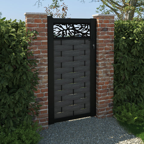 Ripple Botanic Pedestrian Gate - Dark Grey