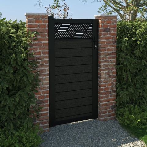 Fusion Cubed Pedestrian Gate - Black