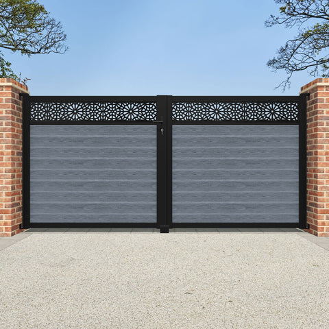 Classic Alnara Straight Top Driveway Gate - Anthracite - Top Screen