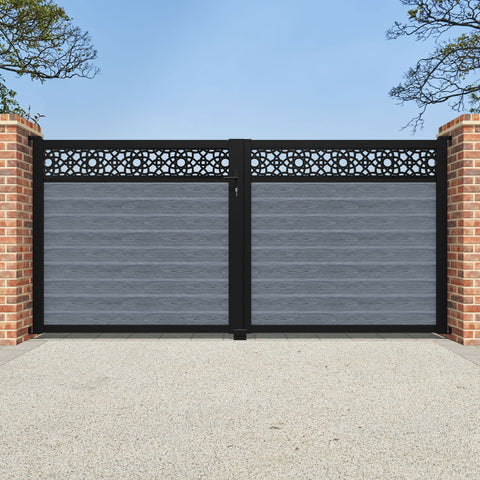 Classic Ambar Straight Top Driveway Gate - Anthracite - Top Screen