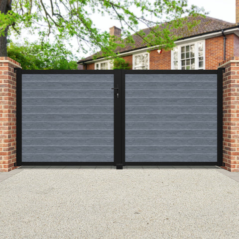 Classic Anthracite Straight Top Driveway Gate