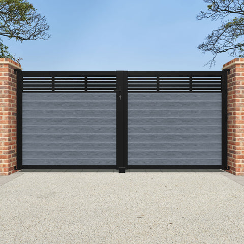 Classic Aspen Straight Top Driveway Gate - Anthracite - Top Screen