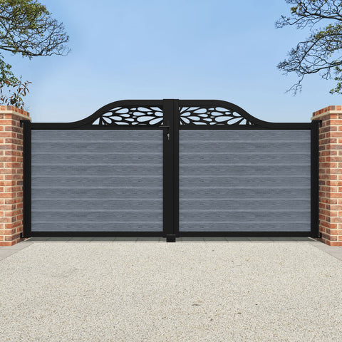 Classic Blossom Curved Top Driveway Gate - Anthracite - Top Screen