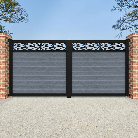 Classic Blossom Straight Top Driveway Gate - Anthracite - Top Screen