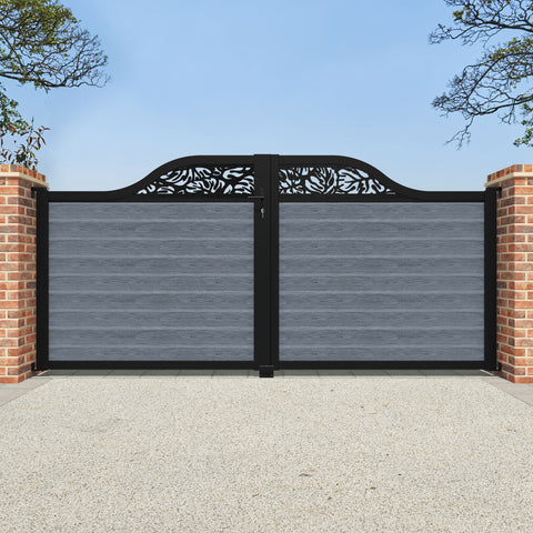 Classic Botanic Curved Top Driveway Gate - Anthracite - Top Screen