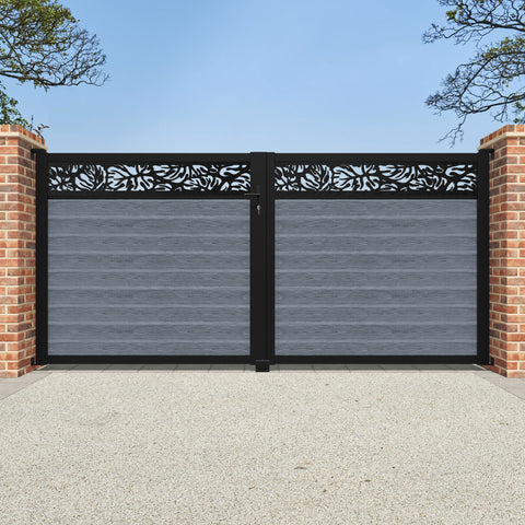 Classic Botanic Straight Top Driveway Gate - Anthracite - Top Screen