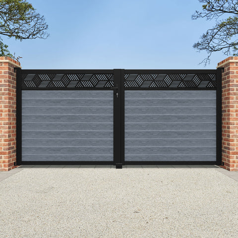 Classic Cubed Straight Top Driveway Gate - Anthracite - Top Screen