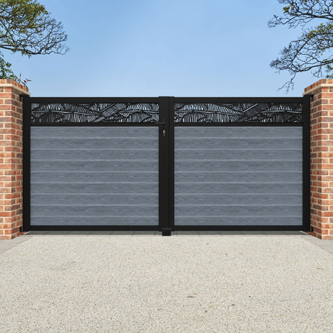 Classic Feather Straight Top Driveway Gate - Anthracite - Top Screen