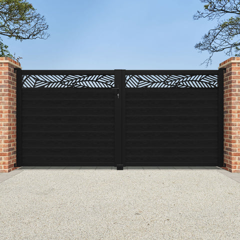 Classic Habitat Straight Top Driveway Gate - Black - Top Screen