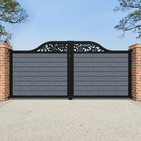 Fusion Heritage Curved Top Driveway Gate - Anthracite - Top Screen