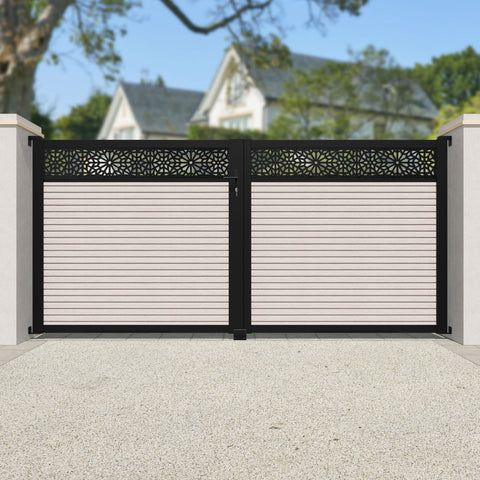 Hudson Alnara Straight Top Driveway Gate - Mid Stone - Top Screen