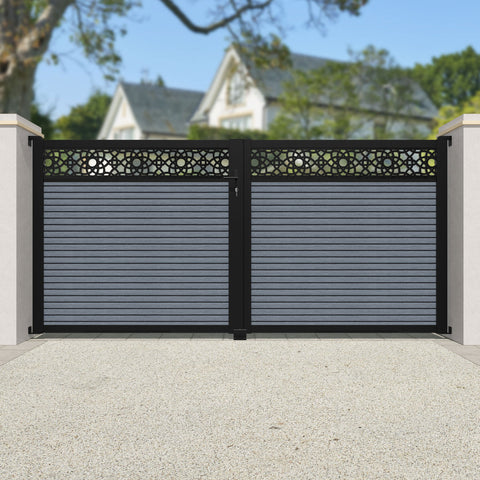 Hudson Ambar Straight Top Driveway Gate - Anthracite - Top Screen