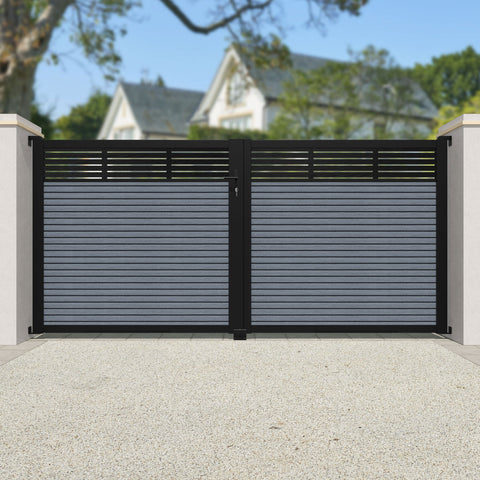 Hudson Aspen Straight Top Driveway Gate - Anthracite - Top Screen