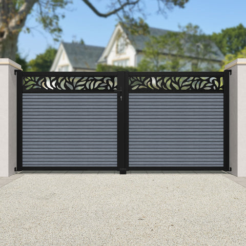 Hudson Plume Straight Top Driveway Gate - Anthracite - Top Screen