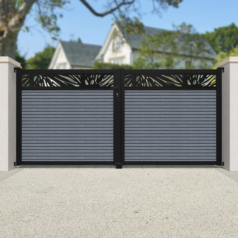 Hudson Poppy Straight Top Driveway Gate - Anthracite - Top Screen