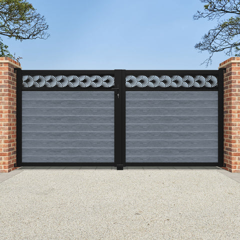 Classic Laurel Straight Top Driveway Gate - Anthracite - Top Screen