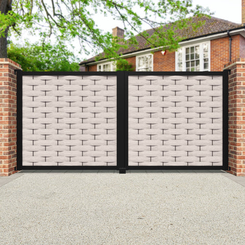 Ripple Mid Stone Straight Top Driveway Gate