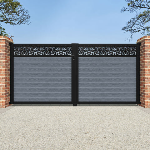 Classic Narwa Straight Top Driveway Gate - Anthracite - Top Screen