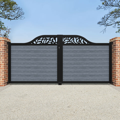 Classic Plume Curved Top Driveway Gate - Anthracite - Top Screen