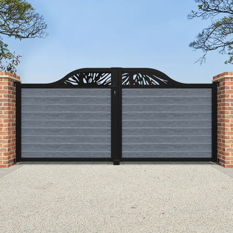 Classic Poppy Curved Top Driveway Gate - Anthracite - Top Screen