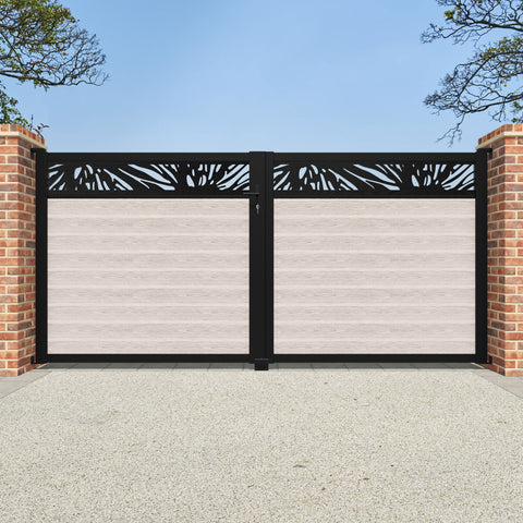 Classic Poppy Straight Top Driveway Gate - Mid Stone - Top Screen