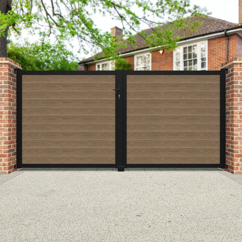 Classic Teak Straight Top Driveway Gate