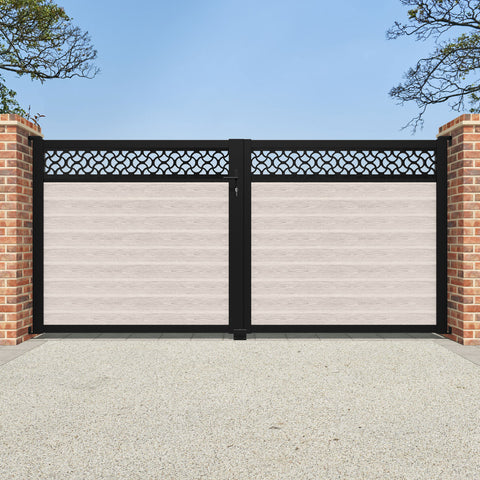 Classic Vida Straight Top Driveway Gate - Mid Stone - Top Screen