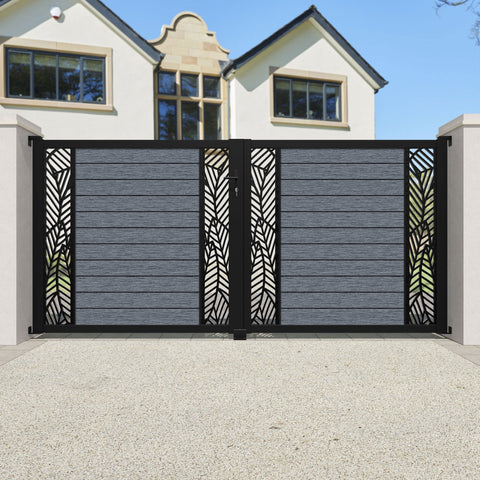 Fusion Habitat Straight Top Driveway Gate - Anthracite - Top Screen