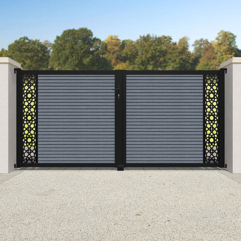 Hudson Ambar Straight Top Driveway Gate - Anthracite - End Screen