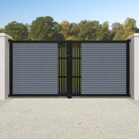 Hudson Aspen Straight Top Driveway Gate - Anthracite - Middle Screen