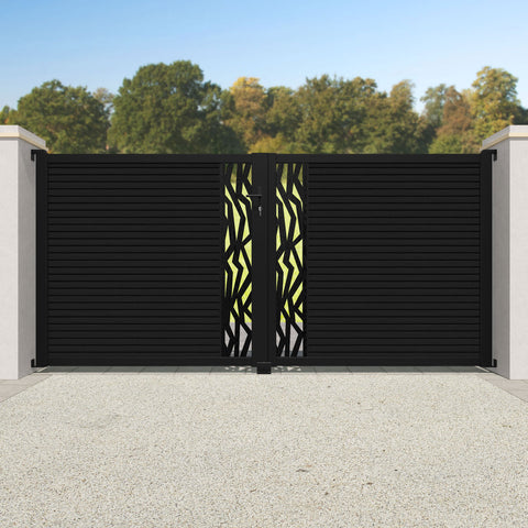 Hudson Zenith Straight Top Driveway Gate - Black - Top Screen