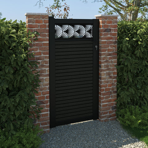 Hudson Laurel Pedestrian Gate - Black