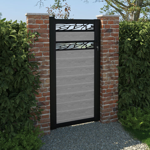 Classic Shatter Split Screen Pedestrian Gate - Light Grey