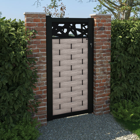 Hudson Prism Pedestrian Gate - Mid Stone