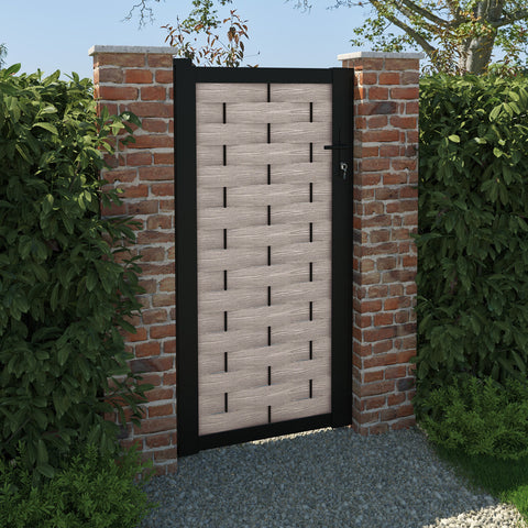 Ripple Pedestrian Gate - Mid Stone