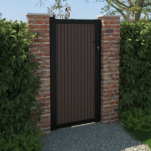 Virtis Pedestrian Gate - Mid Brown