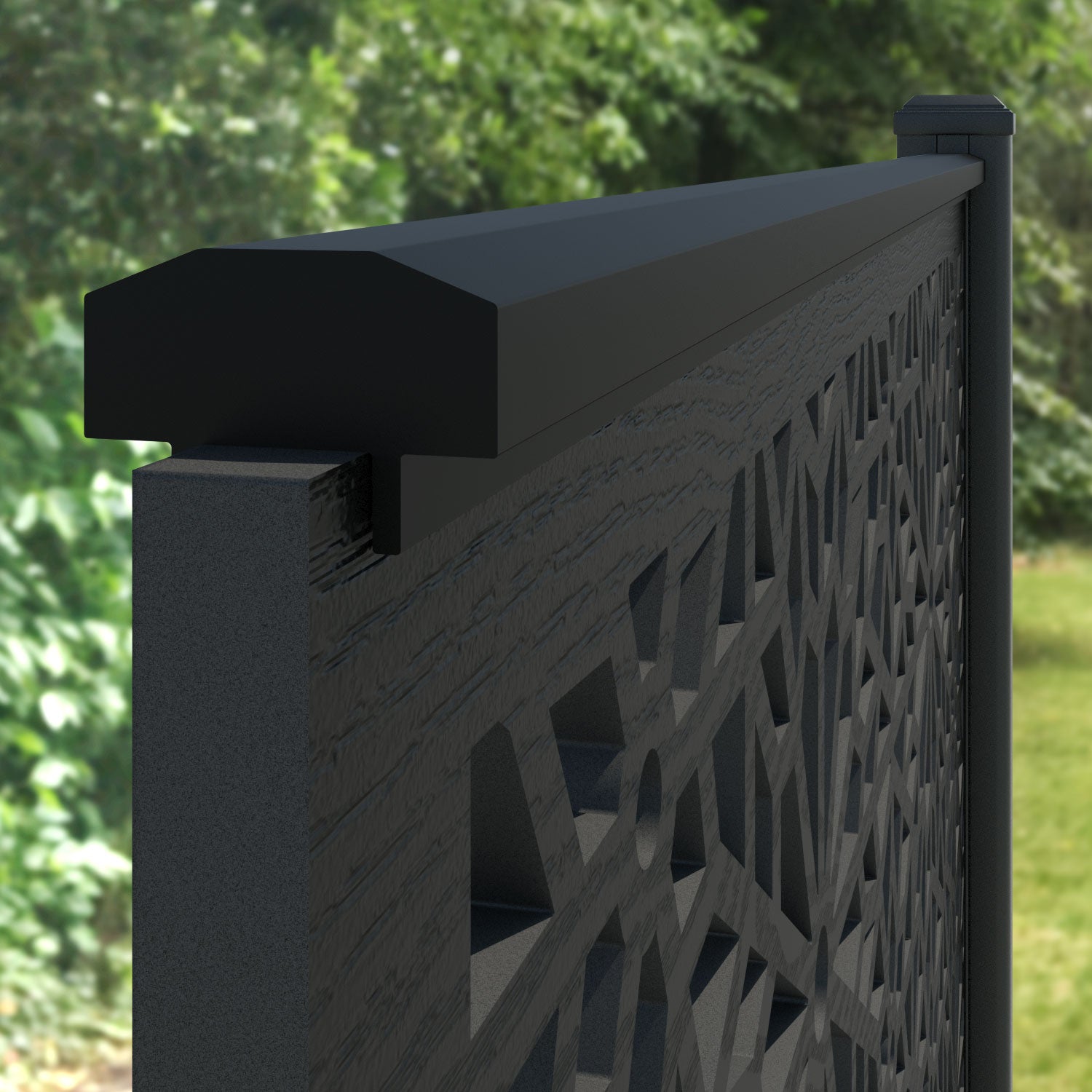 Ambar Decorative Fence - 120x180cm - with our aluminium posts