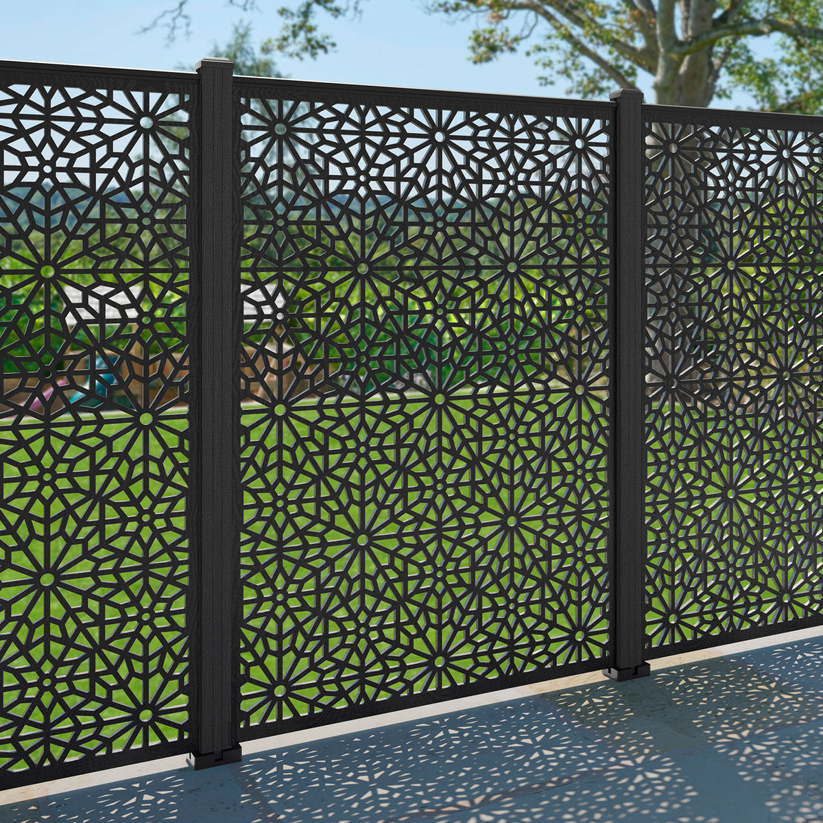 Alnara Decorative Fence - 120x180cm - with our composite posts ...