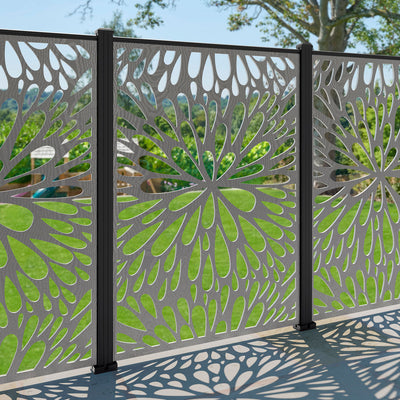 Blossom Decorative Fence - 120x180cm - with our aluminium posts ...