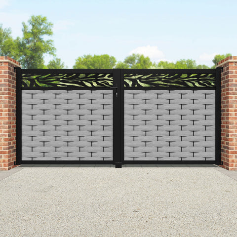 Ripple Malawi Straight Top Driveway Gate - Light Grey - Top Screen