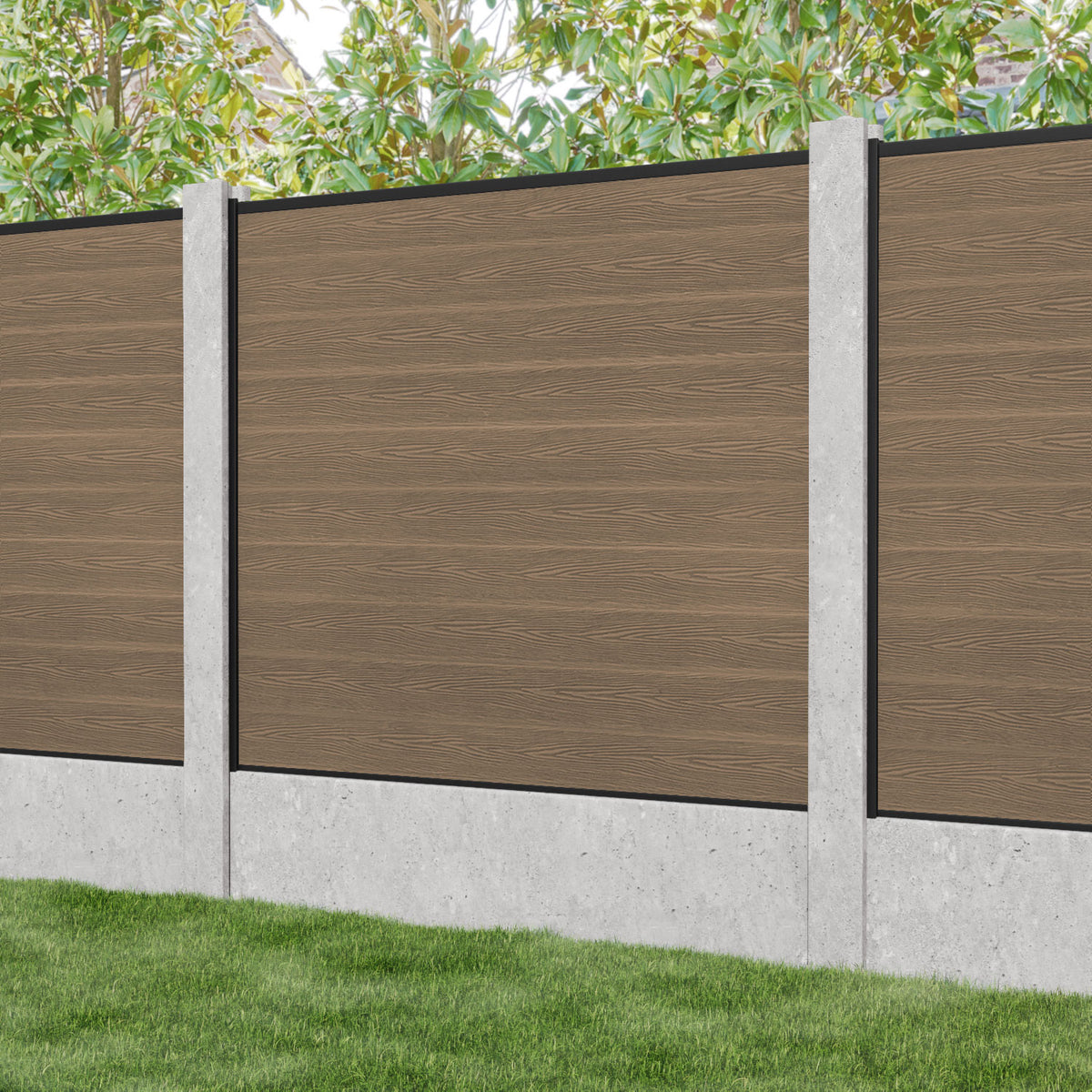 Classic Fence Panel - Teak - for existing concrete posts – Charles & Ivy