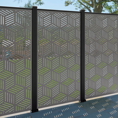 Cubed Decorative Fence - 90x180cm - with our aluminium posts – Charles ...